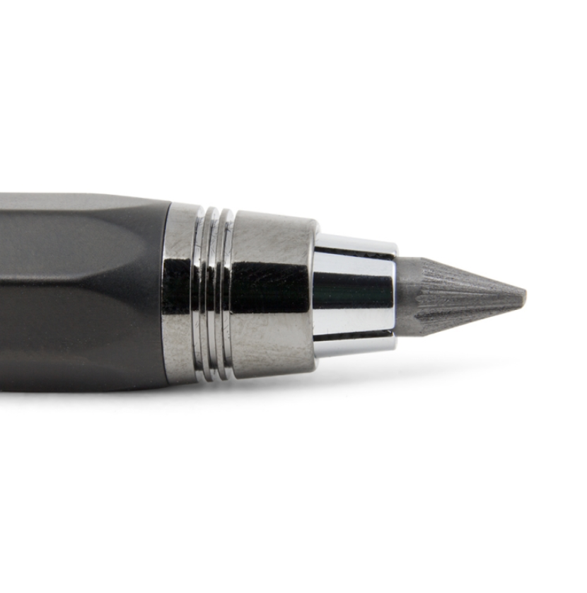 Kaweco Sketch Up - Portamine in metallo massiccio cromato, 5,6 mm, 5B I portamine in metallo massiccio, ottogonale, design ottogonale, 10,3 cm, colore argento