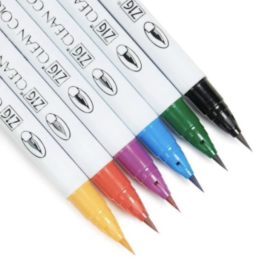 Kuretake ZIG Clean Color Brush set, 24 pkn - LUSH DIVE AS