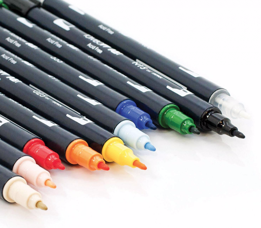 Tombow ABT Dual Brush Pen 10 set, Manga Shonen Colours