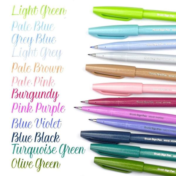 Pentel Fude Touch brush Sign Pen SES15C "Choose 3 colors" 