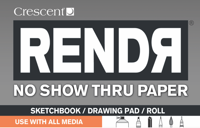 Crescent® RENDR Hardcover Sketch Book, 8.5x 11