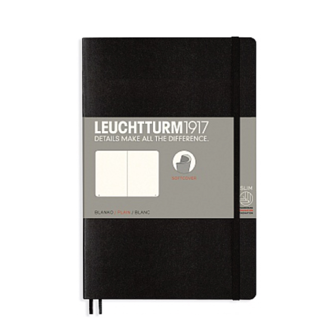 LT Notatbok B6+ Softcover Plain, Sort - LUSH DIVE AS