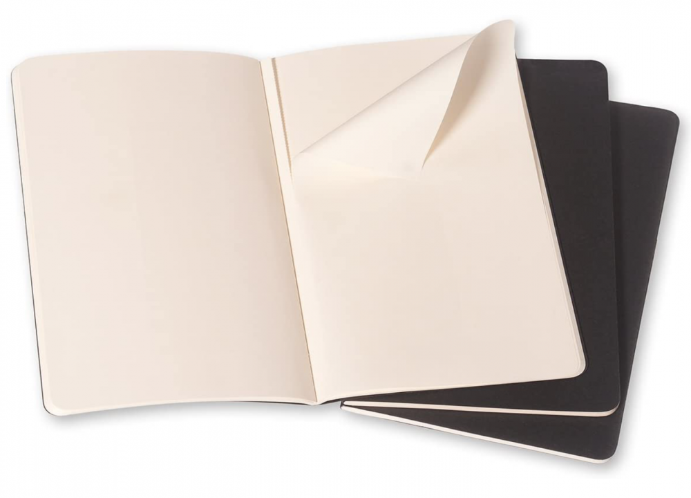 Cahier Journals Set of 3 Black