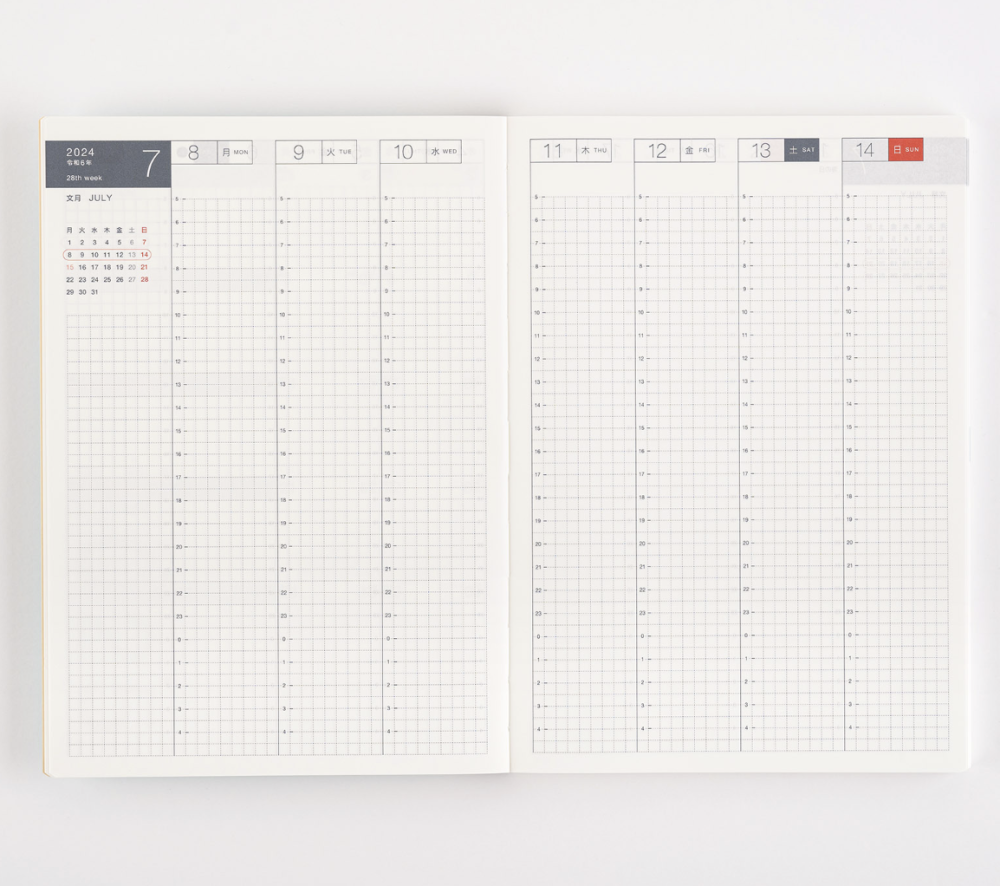 HOBONICHI Techo Cousin Avec 2024, A5 Japanese Version LUSH DIVE AS