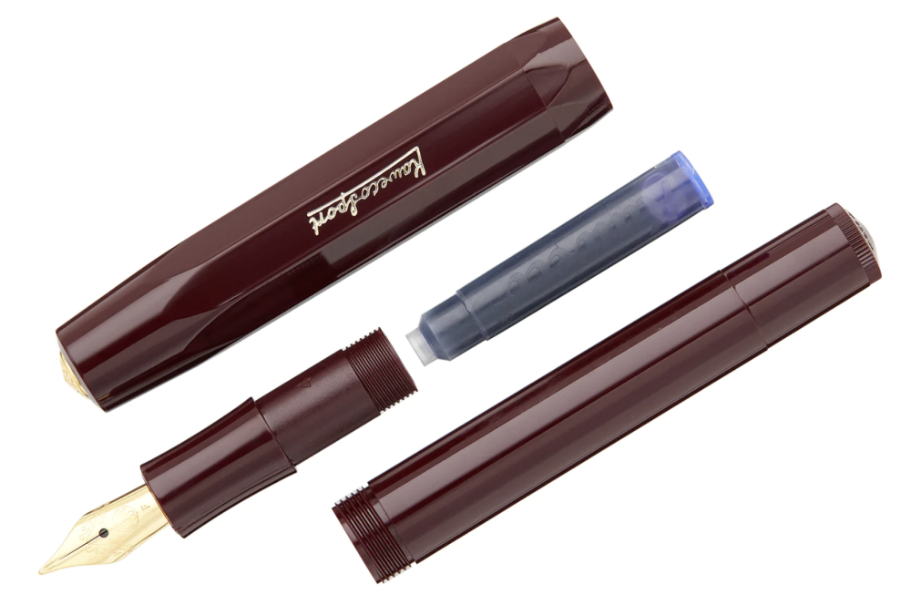Kaweco CLASSIC SPORT Fountain Pen - Bordeaux With 23K Gold-Plated Steel Nib (BB Extra Broad) - View #3